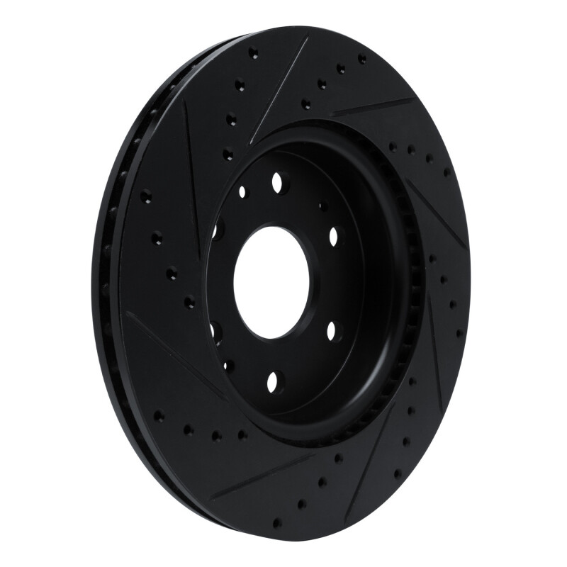 Chevrolet Colorado Brake Rotor (1) - Front Right - R1 Concepts - Drilled & Slotted - Black - `23-`25